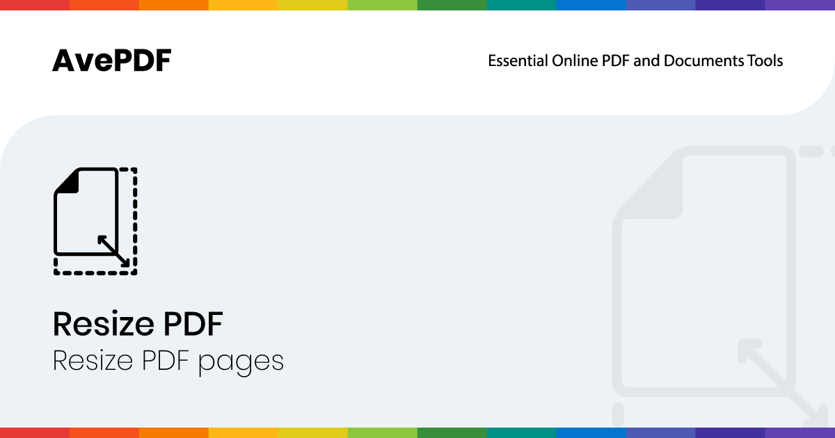 Resize PDFs Online Change PDF Page Size Margins AvePDF