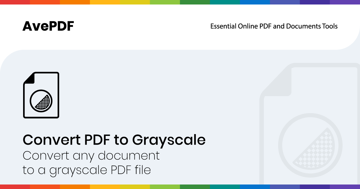 Free Grayscale PDF: Convert PDF to Black & White | AvePDF
